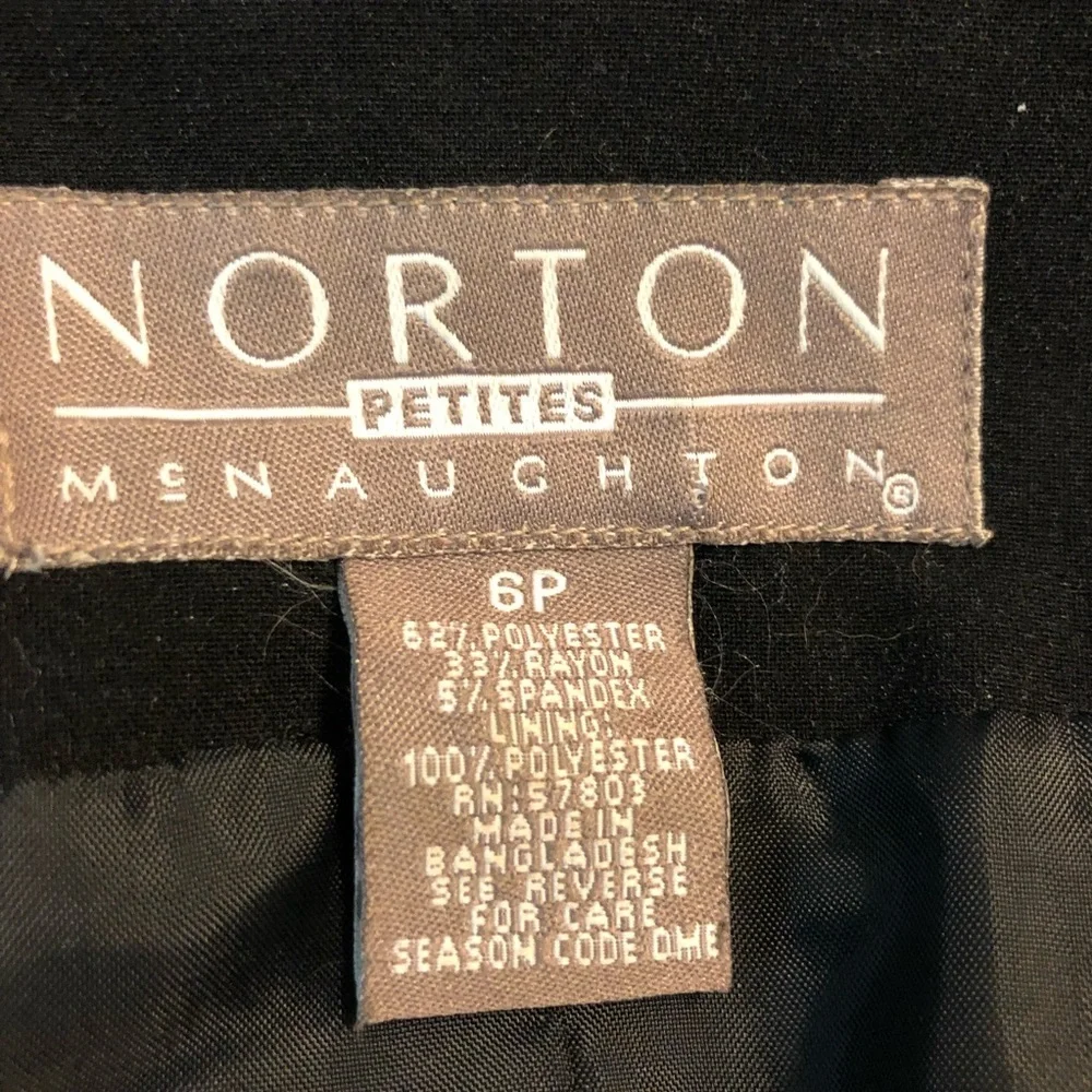 Norton McNaughton Petites size 6P‎ black jacket